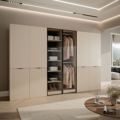 6 Door Glass Wardrobe