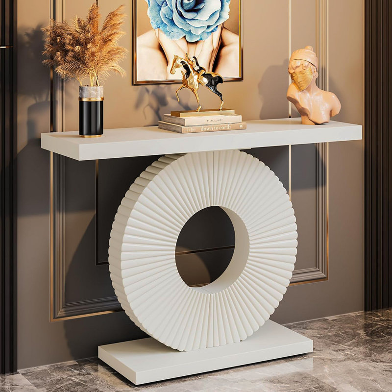 Console 39,37 po Cahner, Blanc