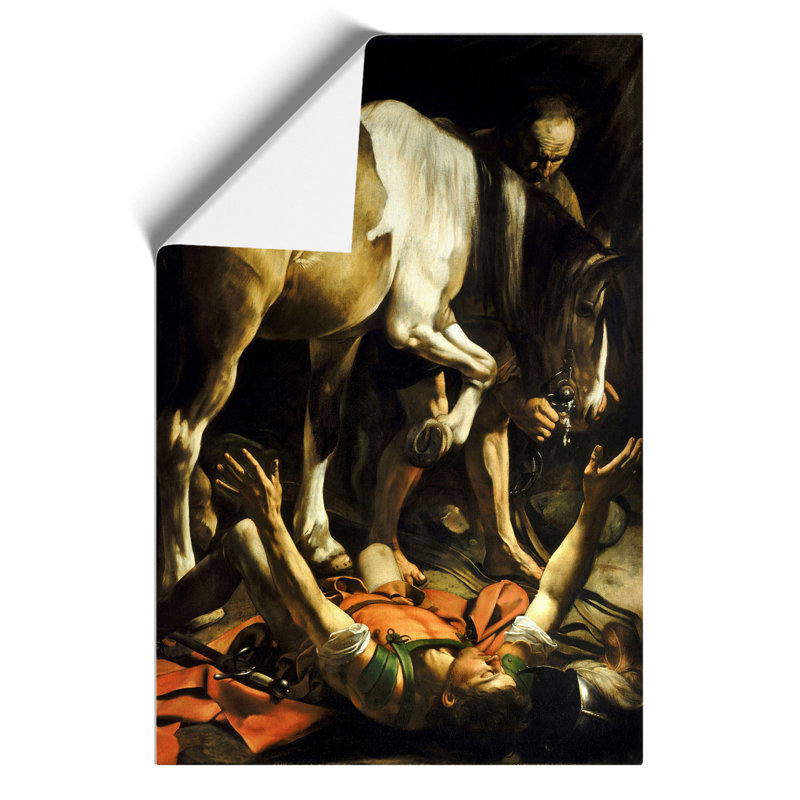 Conversion Of St Paul by Caravaggio - No Frame Painting, 59cm H x 42cm W x 0.1cm D