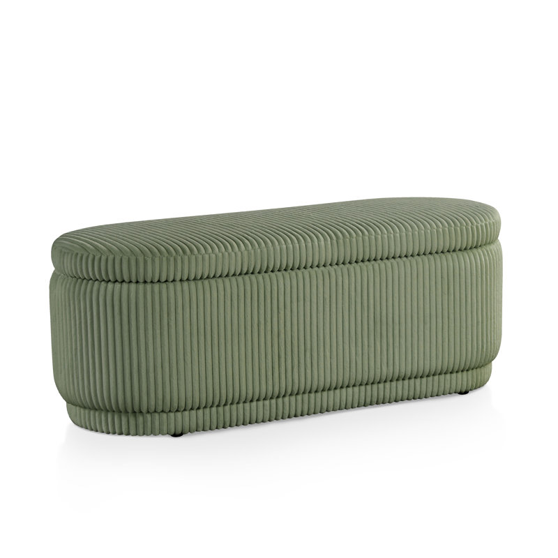 Bessler Grady Bench With Hidden Storage Compartment, Green