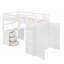 Lit mezzanine simple avec rangement - aucun sommier nécessaire, robuste et amp; Spacieux-1441754968