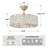 20'' Crystal Caged Ceiling Fan With Light Kit And Remote Control-269582389