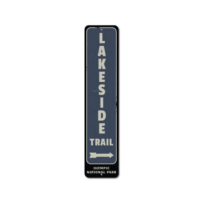 Plaque en aluminium Lakeside Trail Arrow