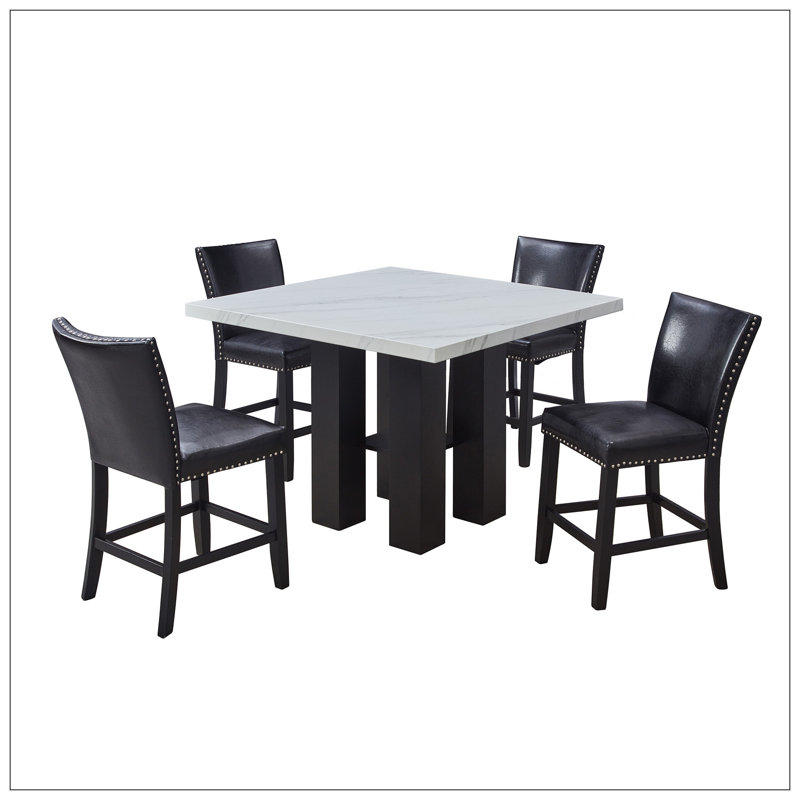 Fauteuil en polyuréthane 2pc, Noir, noir, noir, noir