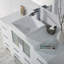 Ensemble de meuble-lavabo de salle de bain simple avec miroir 54 po Mance-24551121