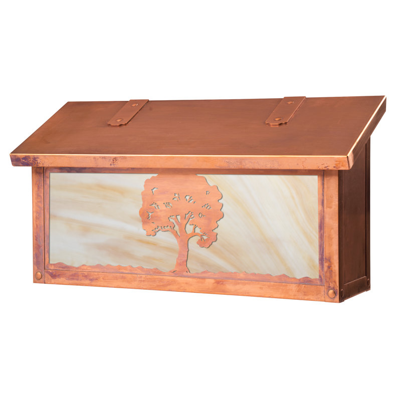 Boîte aux lettres murale chêne tree, Miel, Vieux sou