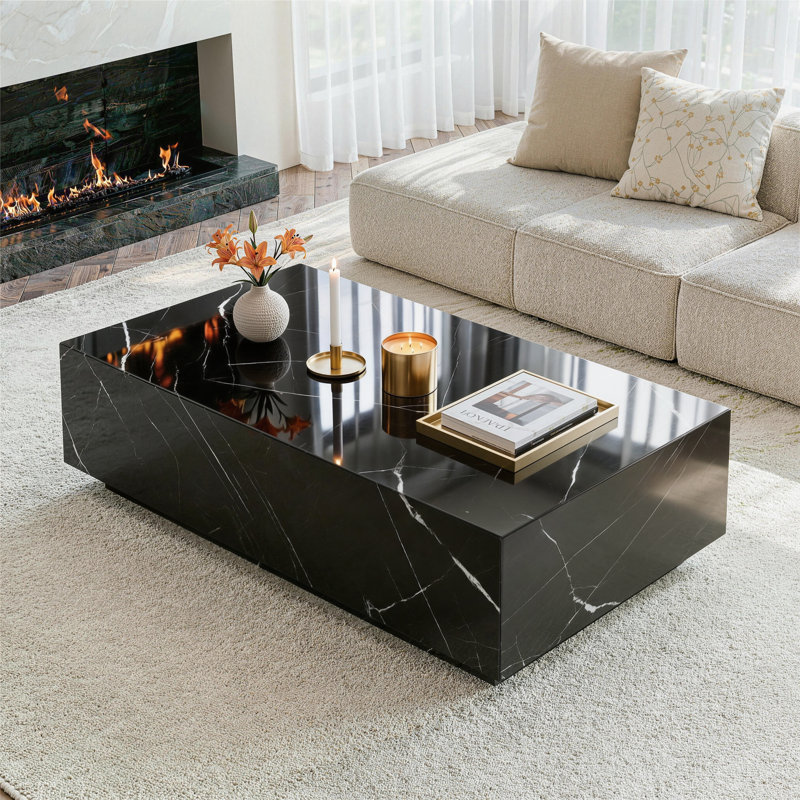 Table basse Klusek, Noir / blanc