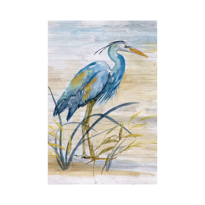 «Heron», reproduction sur toile flottante, H 12 po x l 8 po x P 0,75 po, Toile tendue