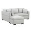 Grey L-shaped Bed Sleeper, Equipped With Movable Storage, Ports, Power Sockets And A Cushion Pull Out In Grey, 2 Frame