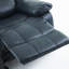 Fauteuil inclinable et oscillant bleu en cuir