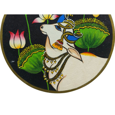 Kamdhenu, peinture sur toile | Couleur acrylique | Par Shalini
