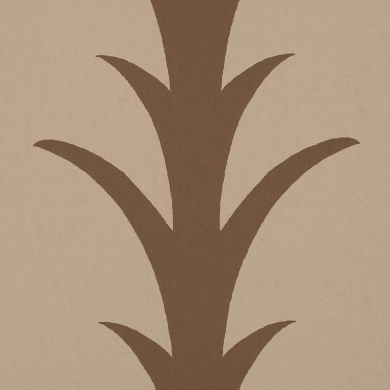 Schumacher X Celerie Kemble Striped Wallpaper Roll, Beige