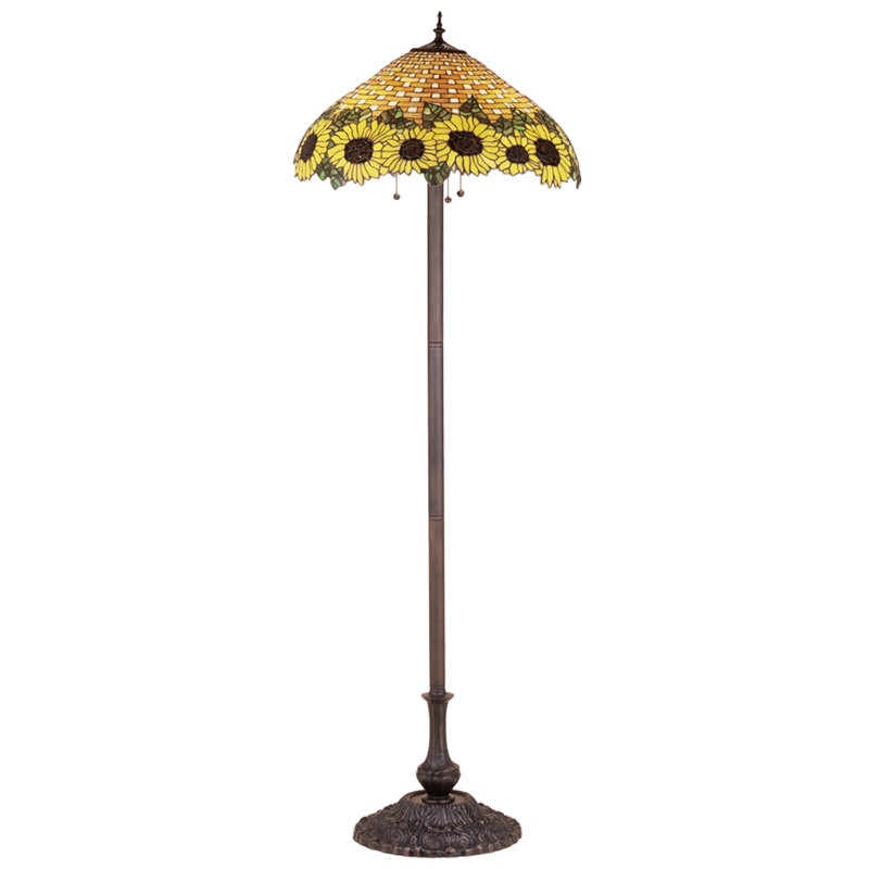 Lampe sur pied 63 po tournesol Wicker