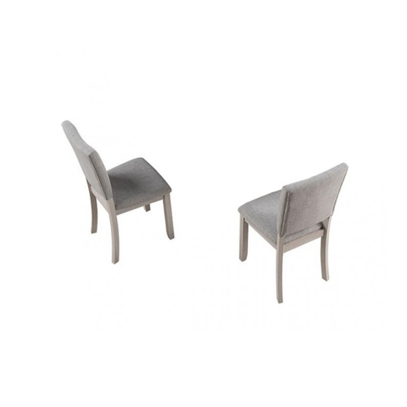 Chaise d'appoint Belsay (ensemble de 4), Gris, Gris clair