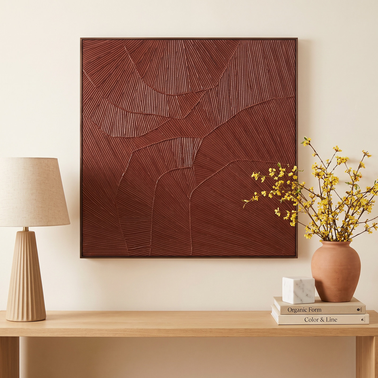Framed Painting, Maroon