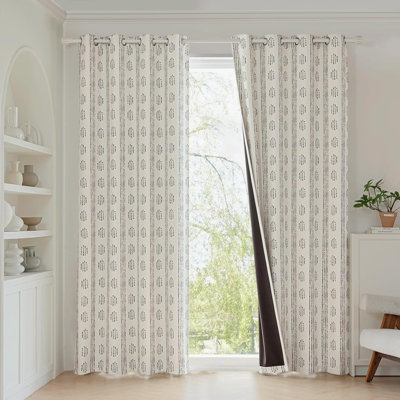 100% Boho Blackout Curtains 84 Inches Long