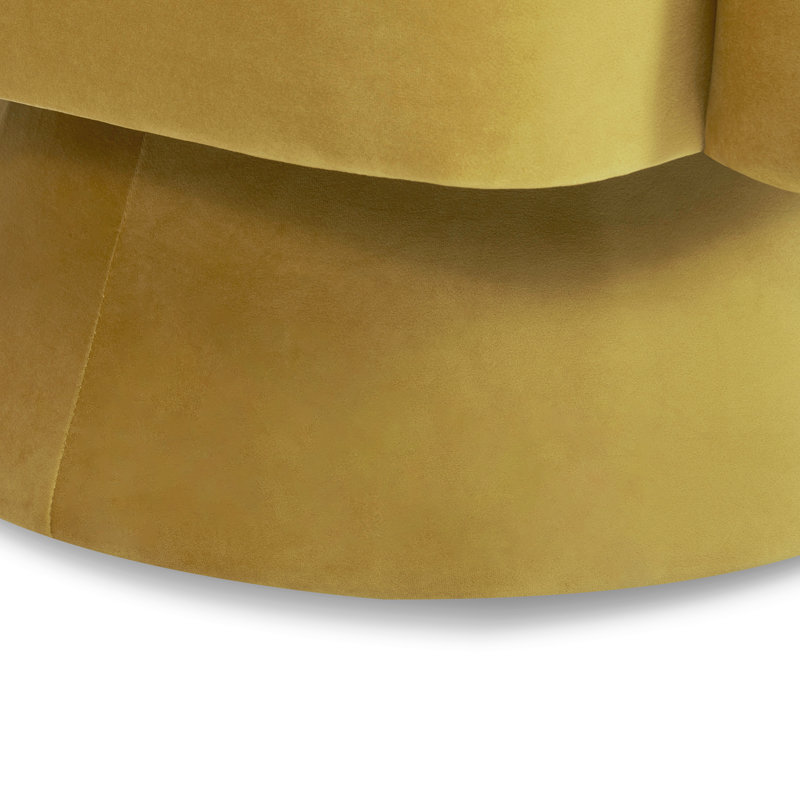 Bhupendra Swivel Accent Chair, Mustard Velvet