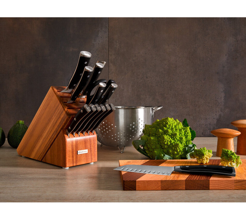WÜSTHOF Classic Ikon 15-Piece Block Set, Acacia