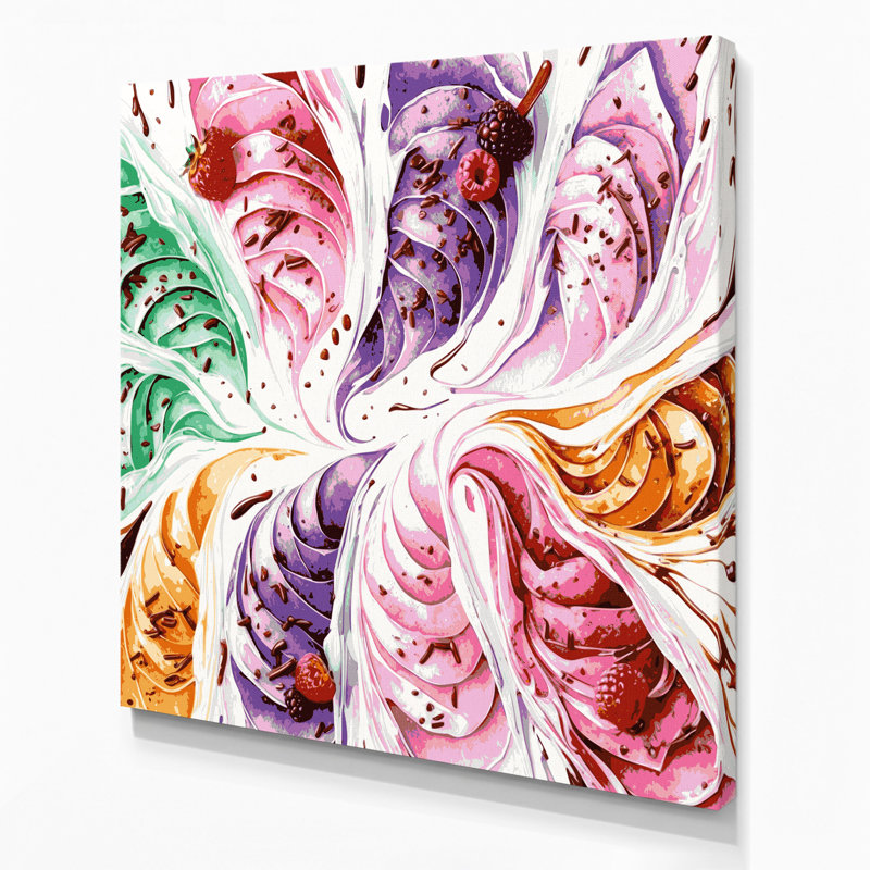 «Desserts Frozen yogurt», art mural sur toile, H 12 po x l 12 po