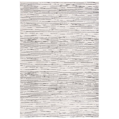 Teppich in Elfenbein/Schwarz