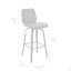 Tabouret de bar pivotant en similicuir et en bois noir 26 po Quorin
