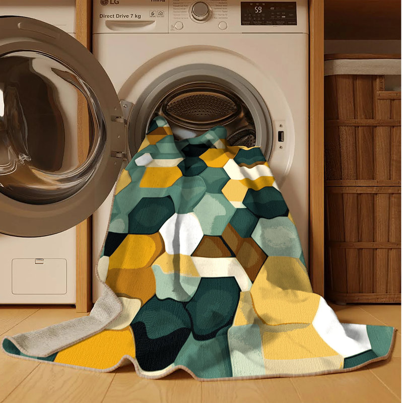 Tapis à motifs terreux, Rectangulaire 2 pi x 3 pi