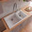33.88'' L Double Bowl Granite Kitchen Sink-20524775