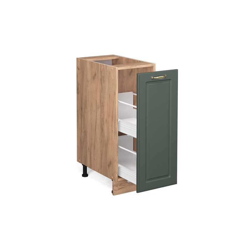 Fame 327 + front ant gold country house_30 x 82 x 51.6, Green/Brown