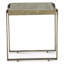 Rhodes 20" Side Table With Marble And Antique Brass