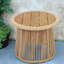 Tables de patio sans assemblage, dessus en bois d'acacia, tressage moderne en corde pour terrasse.-807162687