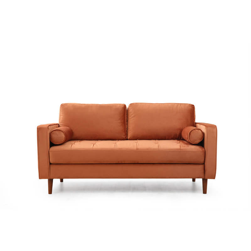 Canapé rembourré Haretina, 100 % polyester orange