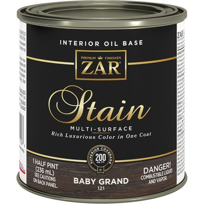 Zar 12106 .5Pt Baby Grand 121 Wood Stain-1PK