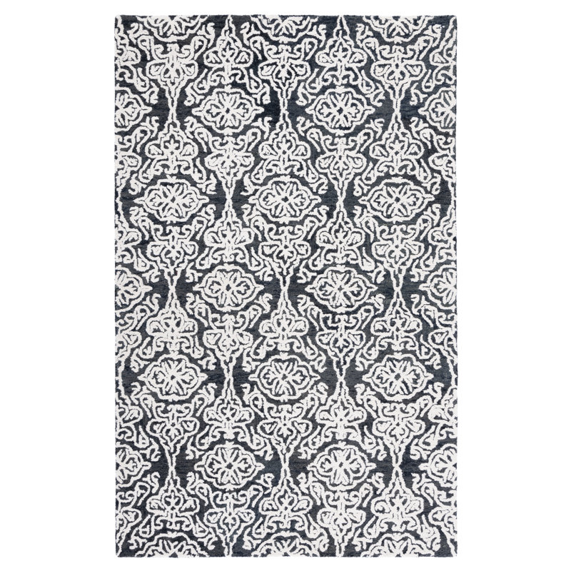 Tapis damassé en laine Anjalena, Rectangle 4 pi x 6 pi