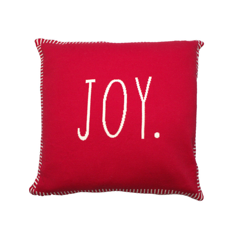 Abstract Cotton Throw Pillow, 20" x 20"