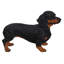 Figurine pour chien debout teckel