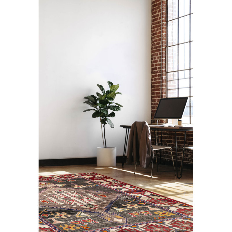 Tapis gris Melis Vintage 5 pi 0 po x 7 pi 1 po