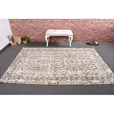 Vintage Wool Patchwork Rug, 62.6x96.1 Inch Beige Rug