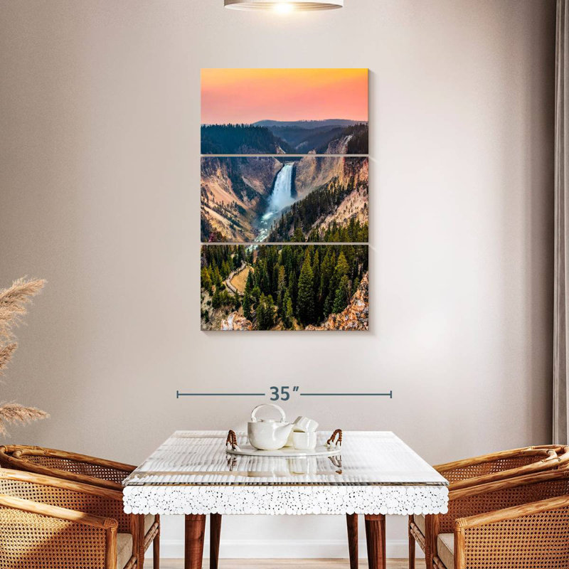 Chutes du parc national Alvord Yellowstone, H 45 po x l 28 po