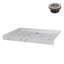 Base de douche en alcôve en acrylique mat avec drain central 48 po x 36 po Streamline Streamline-118934451