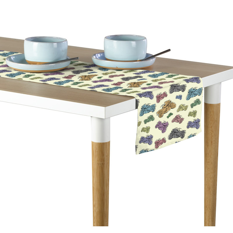 Zezza Geometric Table Runner, 108" x 14"