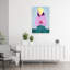 Hidden Woman Balloon Colorful Modern Vibrant Portrait Wall Art Print 1 Piece Wrapped Canvas Wall Art-989046147