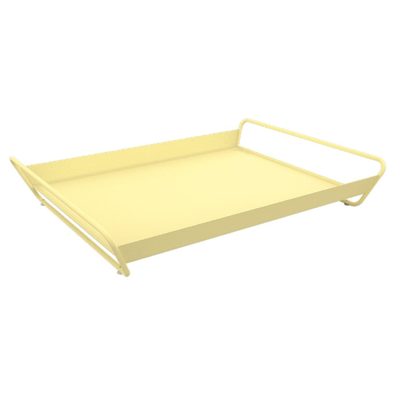 Alto Stainless Steel Tray, 3.5" H x 21" W x 15" D, Frosted Lemon