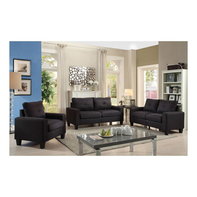 Causeuse modulaire Newbury, noir