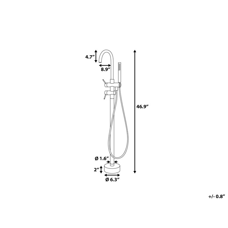 Floor Tub Spout Bath Filler