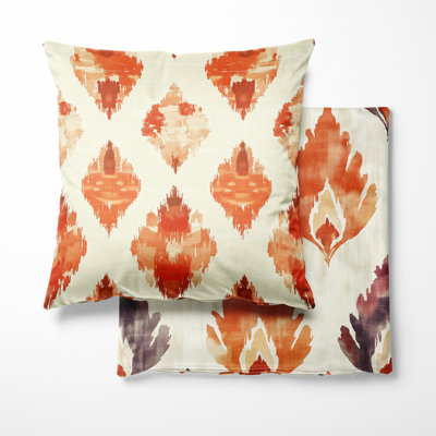 Coussin décoratif Country Farmhouse - coussin décoratif en argile orange et beige