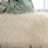Olivia White Faux Fur Ottoman, 20"