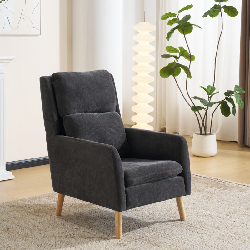 Upholstered Armchair, Grey