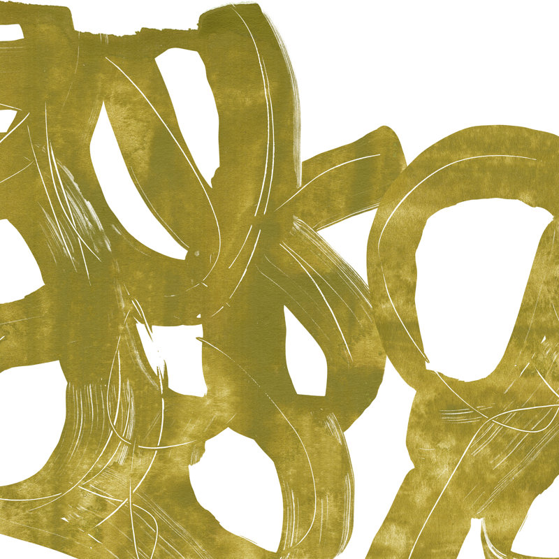 Olive Helix II par June Erica Vess - peinture sur toile tendue, H 30 po x l 30 po