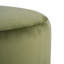 Velours olive rond - 16,04 pouces de hauteur, 30,76 de largeur, à utiliser comme repose-pieds ou table d'appoint, luxe et confort élevé, large et fonctionnel