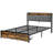 King Bed Frame With Led Lights And Remote, Storage Headboard, 2 Drawers, Charging Station, Grey, No Box Spring, Straightforward Setup, Modern Bedroom Style, Metal Structure For Strength, Noise --370893796